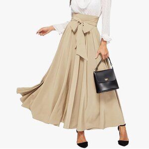Elegant High Waist Long Skirt